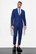 Slim Single Breasted Check Suit Jacket