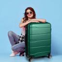 Slimbridge 28 Inch Expandable Luggage Travel Suitcase - Green
