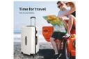 Slimbridge Waterproof 30" TSA Luggage Trolley Travel Suitcase - White