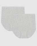 Sloggi Maxi Brief 2 Pack - Light Grey Melange - 16