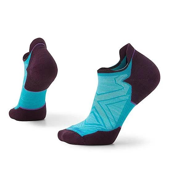 Smartwool Capri Blue & Bordeaux Run Training Low Ankle Socks XL