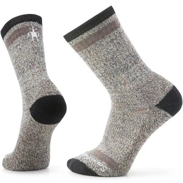 Smartwool Everyday Larimer Crew Socks, Black-Taupe Heather, Large