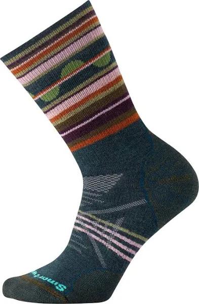Smartwool Gray & Red Lochness PhD Outdoor Light Wool-Blend Crew Socks - Adult L