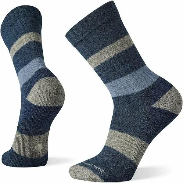 Smartwool Hike Unisex Light Cushion Stripe Crew Socks - Neptune Blue