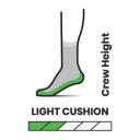 Smartwool Men's Hike Light Cushion Spiked Stripe Crew Socks, Light Gray, Large