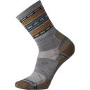 Smartwool Men's Hike Light Cushion Spiked Stripe Crew Socks, Light Gray, Large
