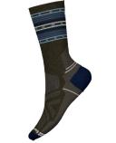 Smartwool Men's Hike Light Cushion Spiked Stripe Crew Socks, Light Gray, Large