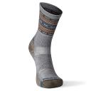 Smartwool Men's Hike Light Cushion Spiked Stripe Crew Socks, Light Gray, Medium