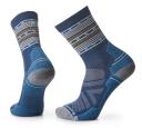 Smartwool Men's Hike Light Cushion Spiked Stripe Crew Socks, Light Gray, Medium