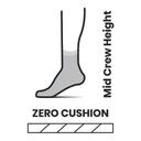 Smartwool Run Zero Cushion Mid Crew Socks - Mens Desert Orchid / XLarge