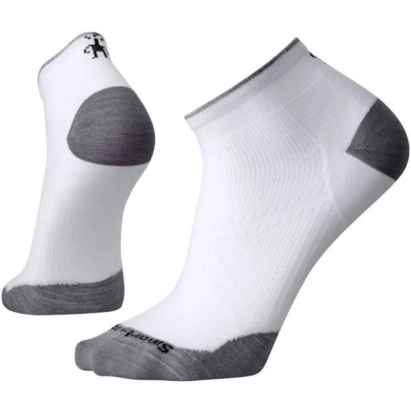 Smartwool Unisex PhD Run Ultra Light Low Cut - White/Light Grey
