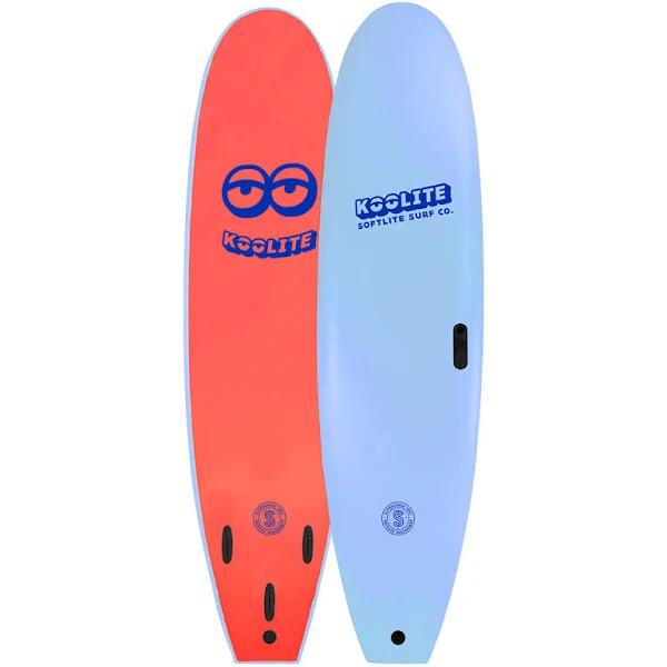 Softlite Soft Surfboards | Koolite 7'0 Softboard Ice Blue Deck / Fluro Red Slick