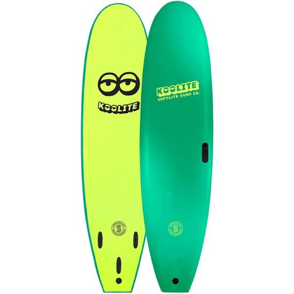 Softlite Soft Surfboards | Koolite 8'0 Softboard Jade Deck / Fluro Yellow Slick