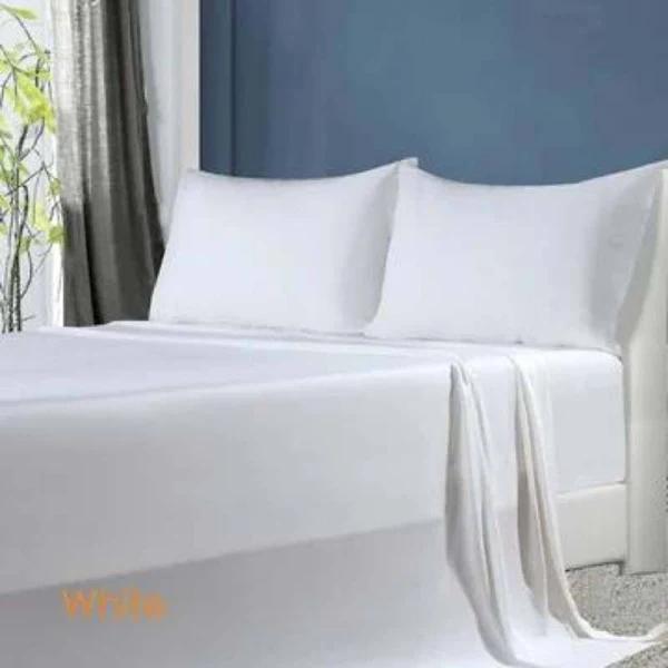 Softouch 100% Natural Premium Bamboo Sheet Set, Queen / White