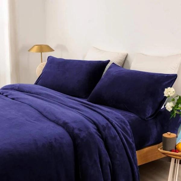 Softouch Thermal Super Warm Soft Microplush Sheet Set, King / Midnight