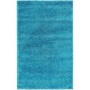 Solid Frieze 100cm x 160cm Turquoise Blue Area Rug