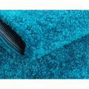 Solid Frieze 100cm x 160cm Turquoise Blue Area Rug