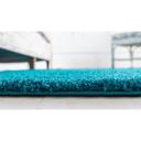 Solid Frieze 100cm x 160cm Turquoise Blue Area Rug