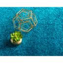 Solid Frieze 100cm x 160cm Turquoise Blue Area Rug