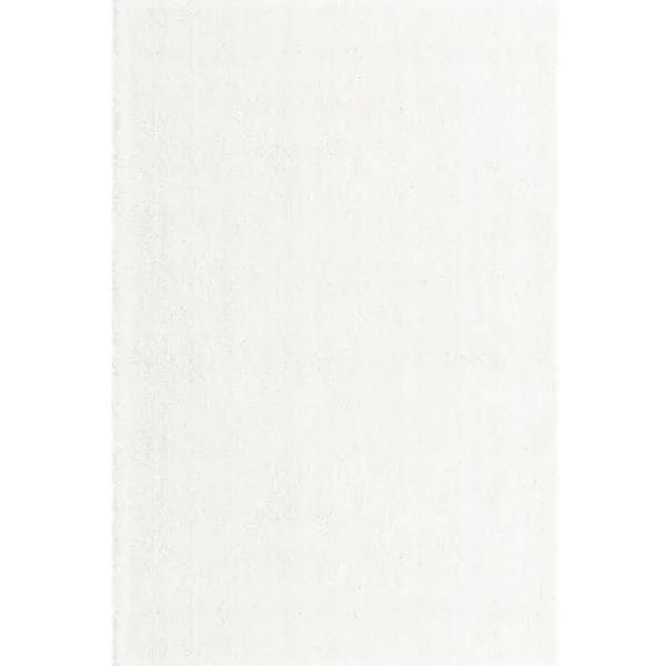 Solid Frieze 125cm x 185cm Snow White Area Rug