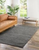 Solid Frieze 155cm x 235cm Gray Area Rug