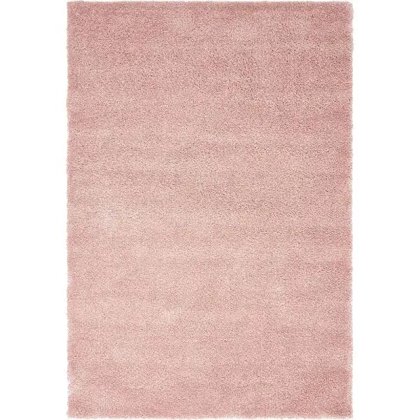 Solid Frieze 155cm x 235cm Pink Area Rug