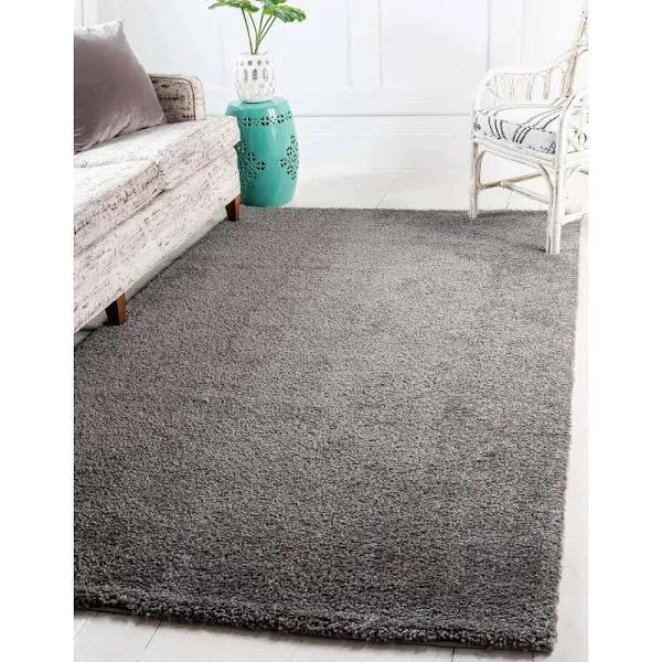 Solid Frieze 213cm x 305cm Gray Area Rug
