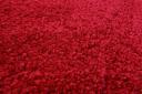 Solid Frieze 245cm x 245cm Round Red Area Rug