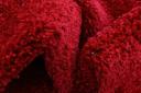 Solid Frieze 245cm x 245cm Round Red Area Rug