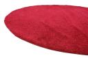Solid Frieze 245cm x 245cm Round Red Area Rug