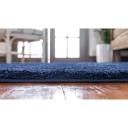 Solid Frieze 305cm x 429cm Navy Blue Blue Area Rug