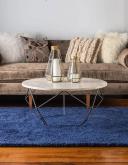 Solid Frieze 305cm x 429cm Navy Blue Blue Area Rug