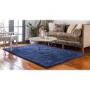 Solid Frieze 305cm x 429cm Navy Blue Blue Area Rug