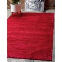 Solid Frieze 66cm x 95cm Red Accent Rug