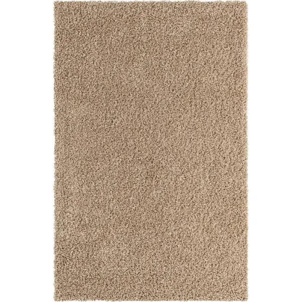 Solid Shag 160cm x 245cm Taupe Area Rug