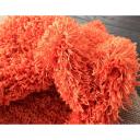 Solid Shag 185cm x 185cm Round Tiger Orange Area Rug