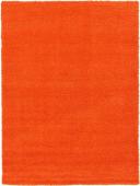 Solid Shag 185cm x 185cm Round Tiger Orange Area Rug