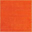 Solid Shag 185cm x 185cm Round Tiger Orange Area Rug