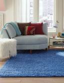 Solid Shag 245cm x 245cm Square Periwinkle Blue Blue Area Rug