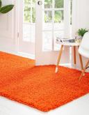 Solid Shag 245cm x 335cm Tiger Orange Area Rug