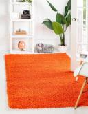 Solid Shag 245cm x 335cm Tiger Orange Area Rug