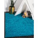 Solid Shag 275cm x 370cm Turquoise Blue Large Area Rug