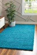 Solid Shag 275cm x 370cm Turquoise Blue Large Area Rug