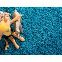 Solid Shag 275cm x 370cm Turquoise Blue Large Area Rug