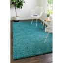 Solid Shag 66cm x 95cm Deep Aqua Blue Blue Accent Rug
