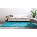 Solid Shag 66cm x 95cm Deep Aqua Blue Blue Accent Rug