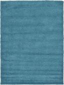 Solid Shag 66cm x 95cm Deep Aqua Blue Blue Accent Rug