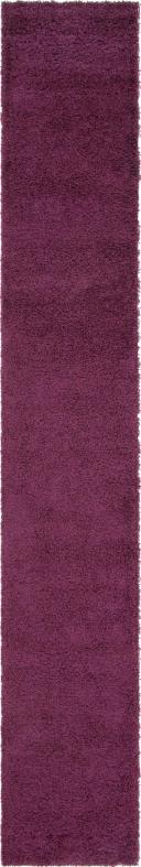 Solid Shag 76cm x 500cm Runner Eggplant Purple Purple Area Rug