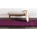 Solid Shag 76cm x 500cm Runner Eggplant Purple Purple Area Rug