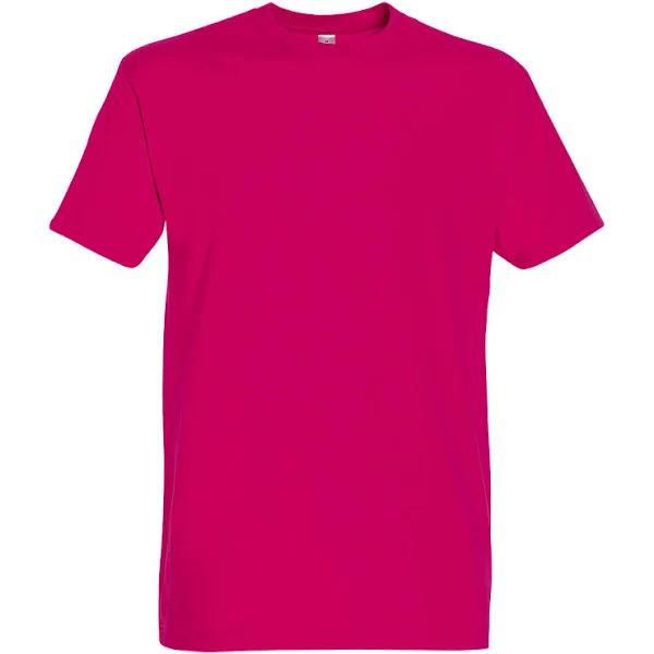SOLS Mens Imperial Heavyweight Short Sleeve T-Shirt (Fuchsia) (XL)